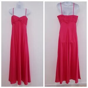 Calvin Klein Pink Sateen Party Prom Long Gown